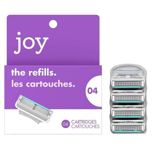 joy Five-Bladed Women's Razor Blade Refills 4 Count
