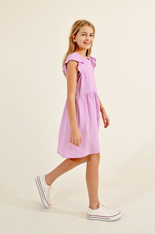 Sleeveless Woven Dress, Lilac