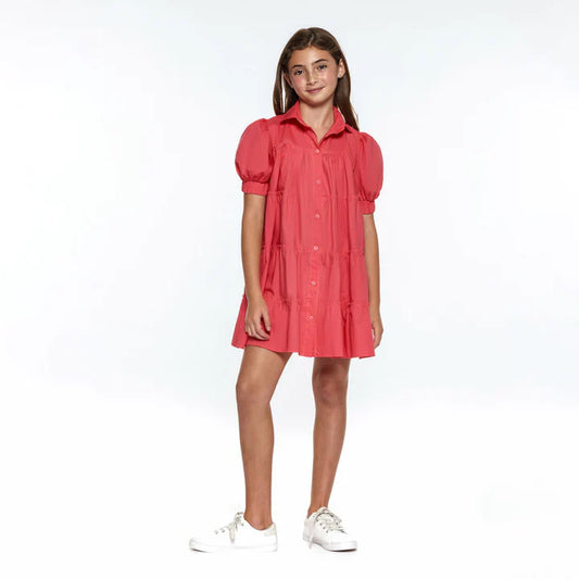 Lola Mini Dress, Sunset Coral