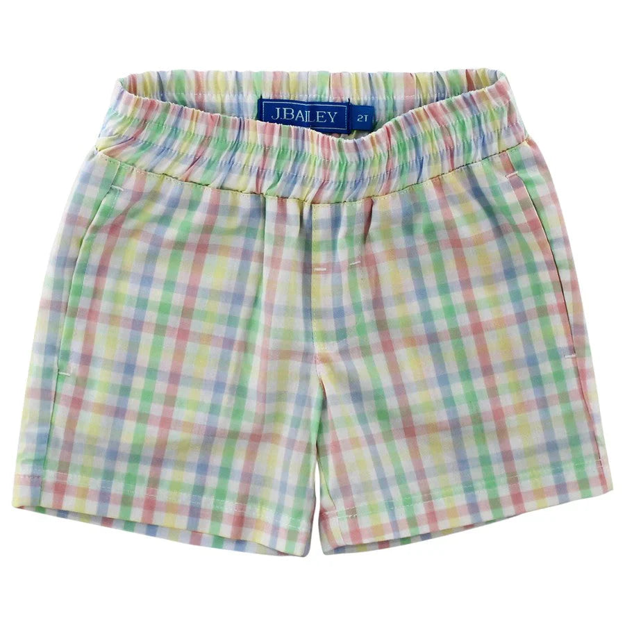 J Bailey Pull On Short, Carousel Plaid