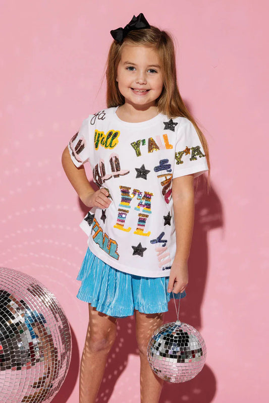 Queen Sequin YALL Tee, Kids