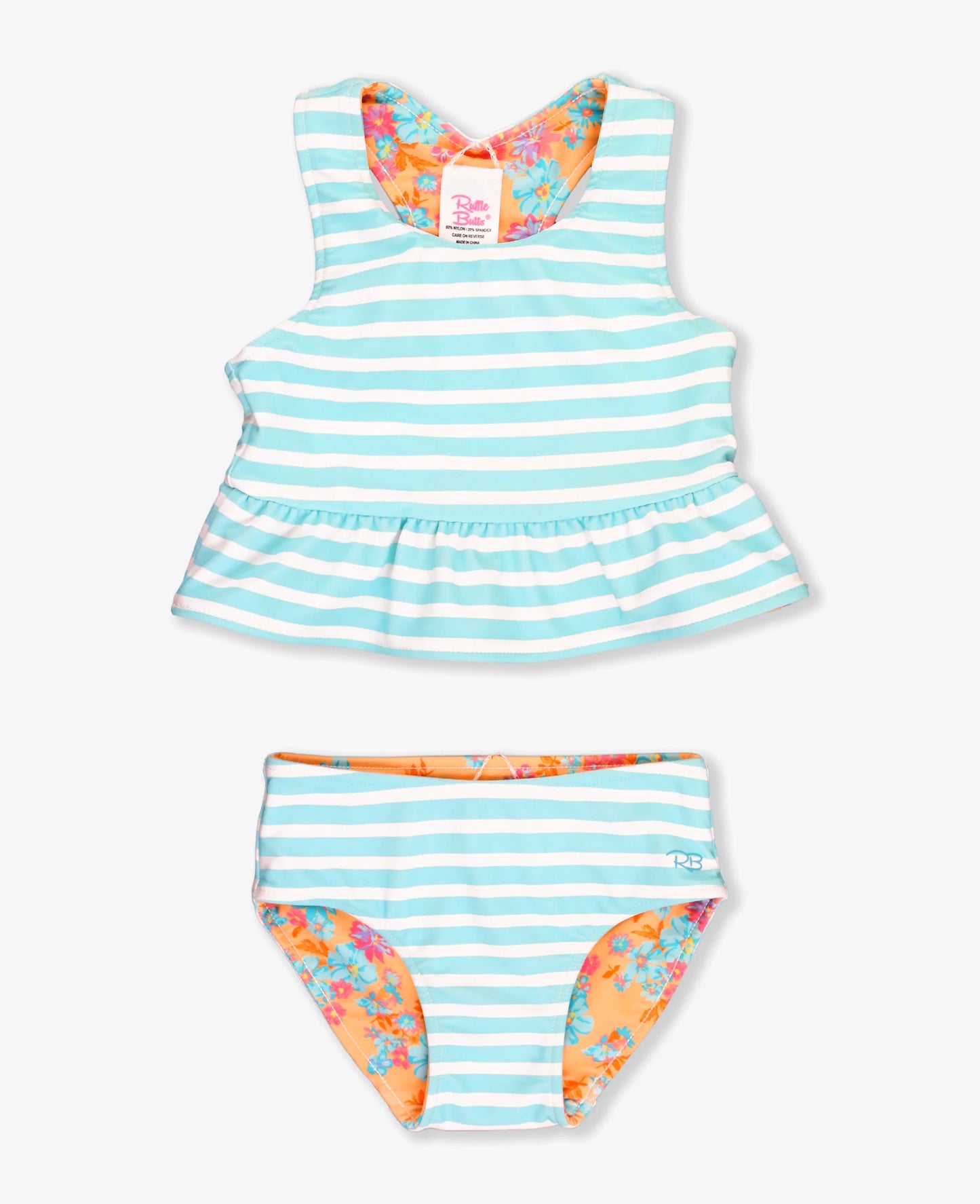 Vibrant Valley Reversible Peplum Tankini
