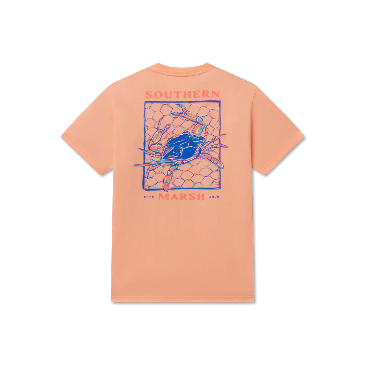 Youth Blue Crab Tee, Peach
