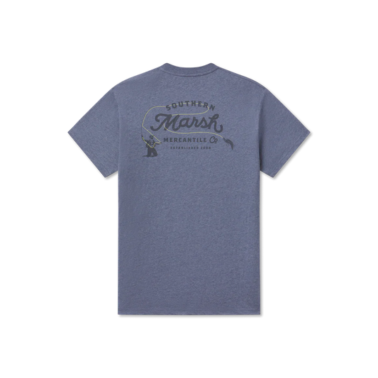 Youth Fly Line Wader Tee, Washed Slate